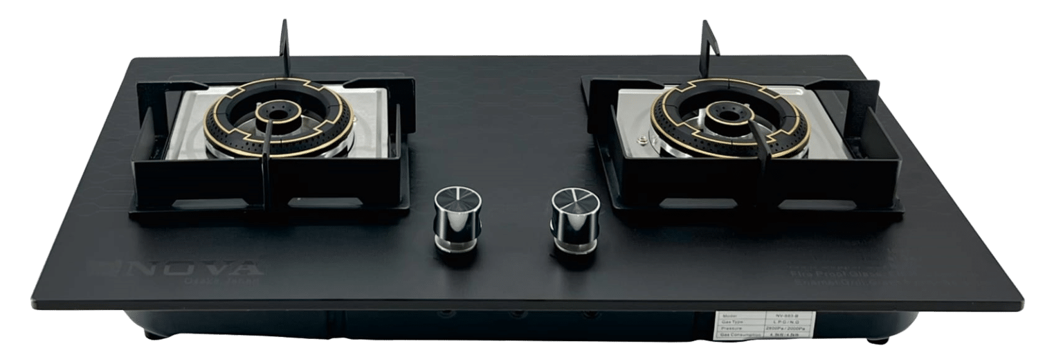 NOVA Gas Stove NV 883 DG (Double Burner Glass Gas Stove) Nova